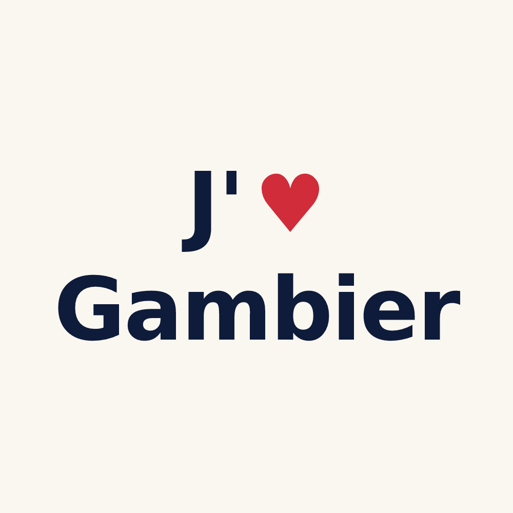 Tasse personnalisée Gambier — design J'aime Gambier