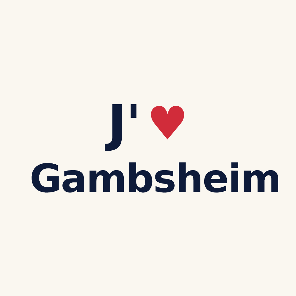 Tasse personnalisée Gambsheim — design J'aime Gambsheim