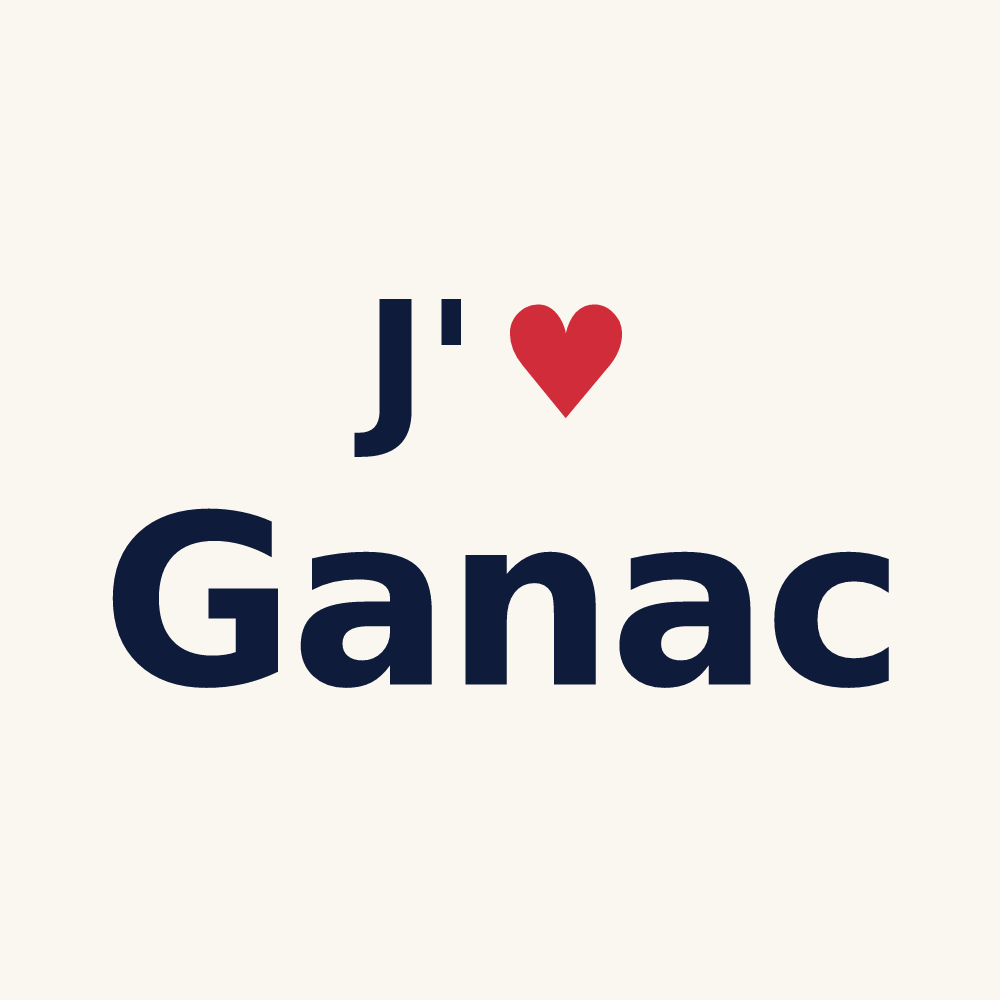 Tasse personnalisée Ganac — design J'aime Ganac