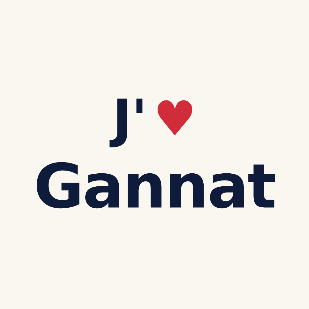Tasse personnalisée Gannat — design J'aime Gannat