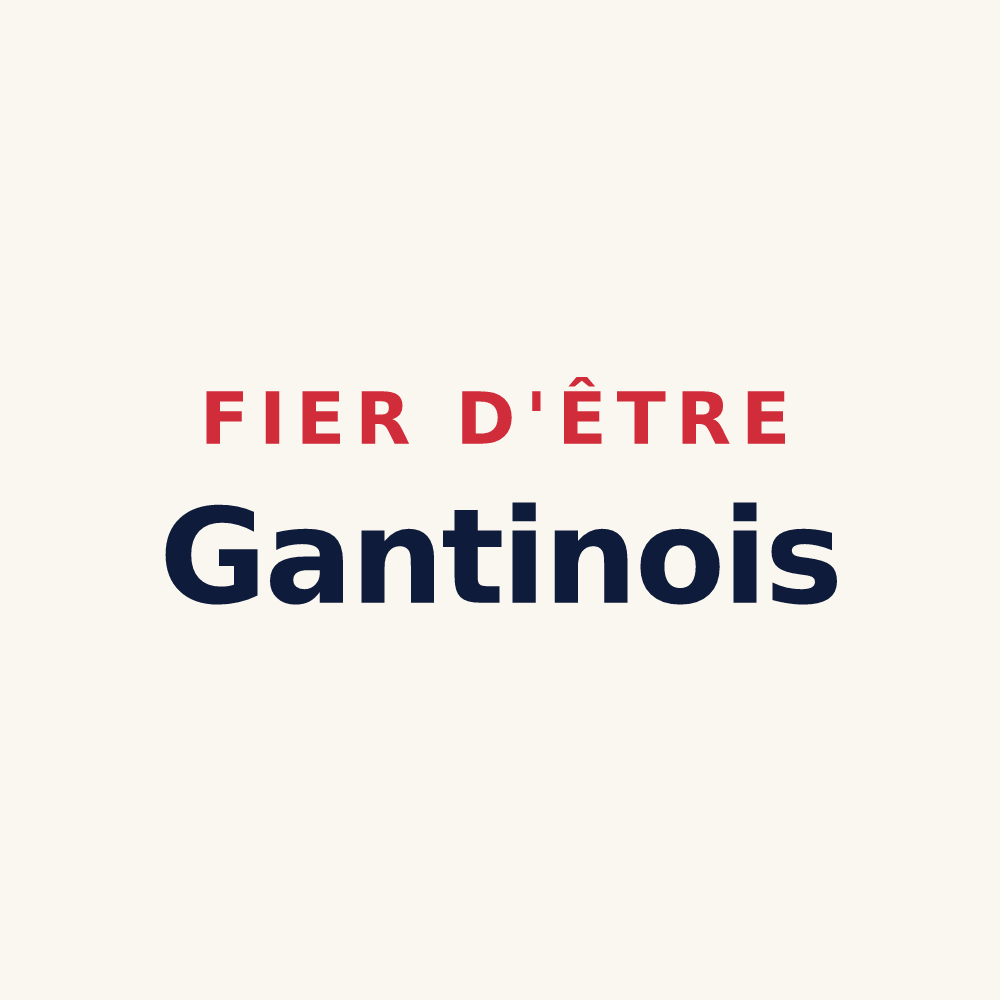 Tasse « Fier d'être Gantinois » — design pour Ganties