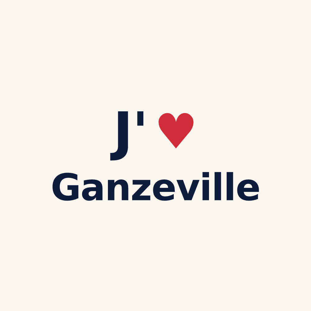Tasse personnalisée Ganzeville — design J'aime Ganzeville