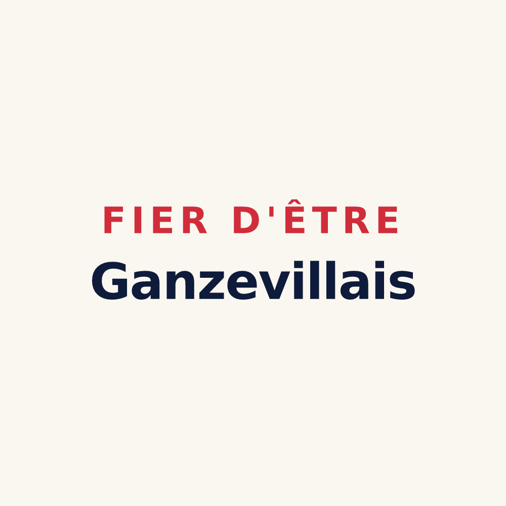 Tasse « Fier d'être Ganzevillais » — design pour Ganzeville