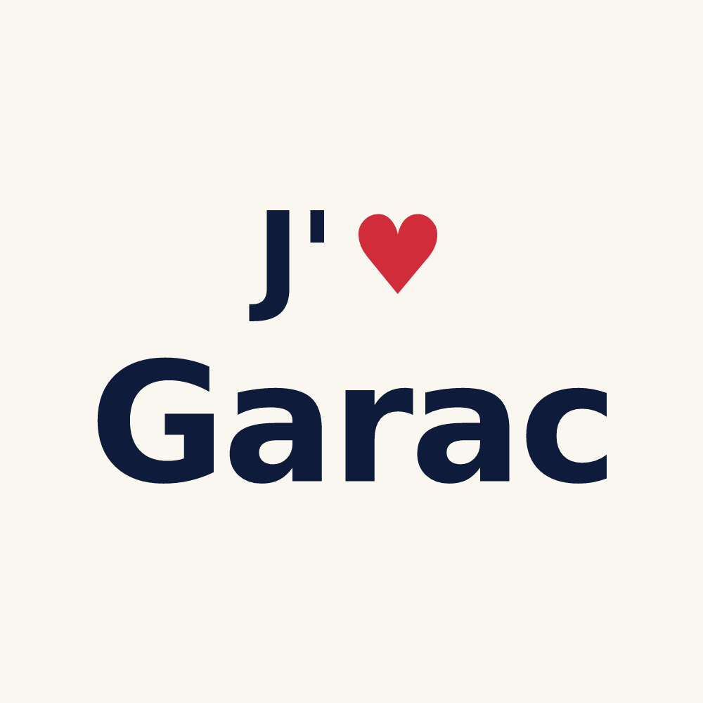 Tasse personnalisée Garac — design J'aime Garac