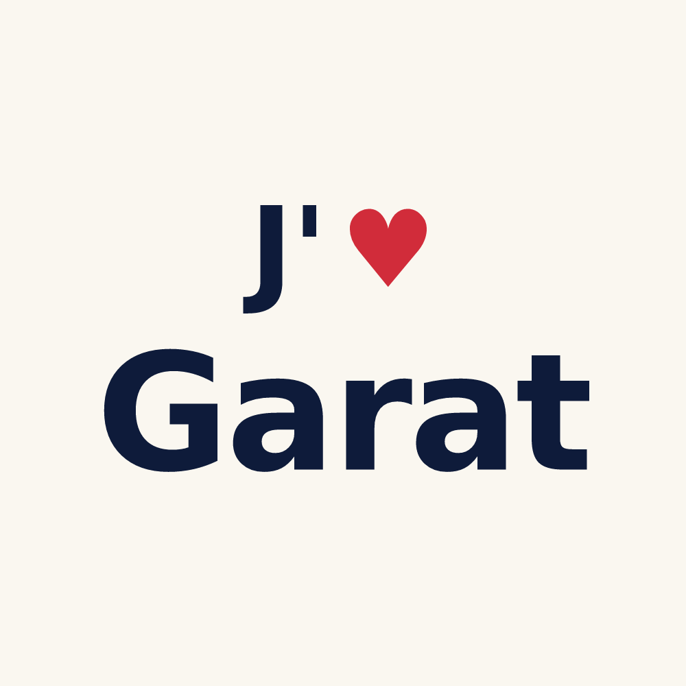 Tasse personnalisée Garat — design J'aime Garat