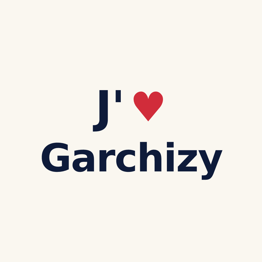Tasse personnalisée Garchizy — design « J'aime Garchizy » imprimé sur la tasse