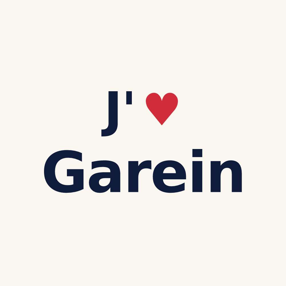 Tasse personnalisée Garein — design J'aime Garein