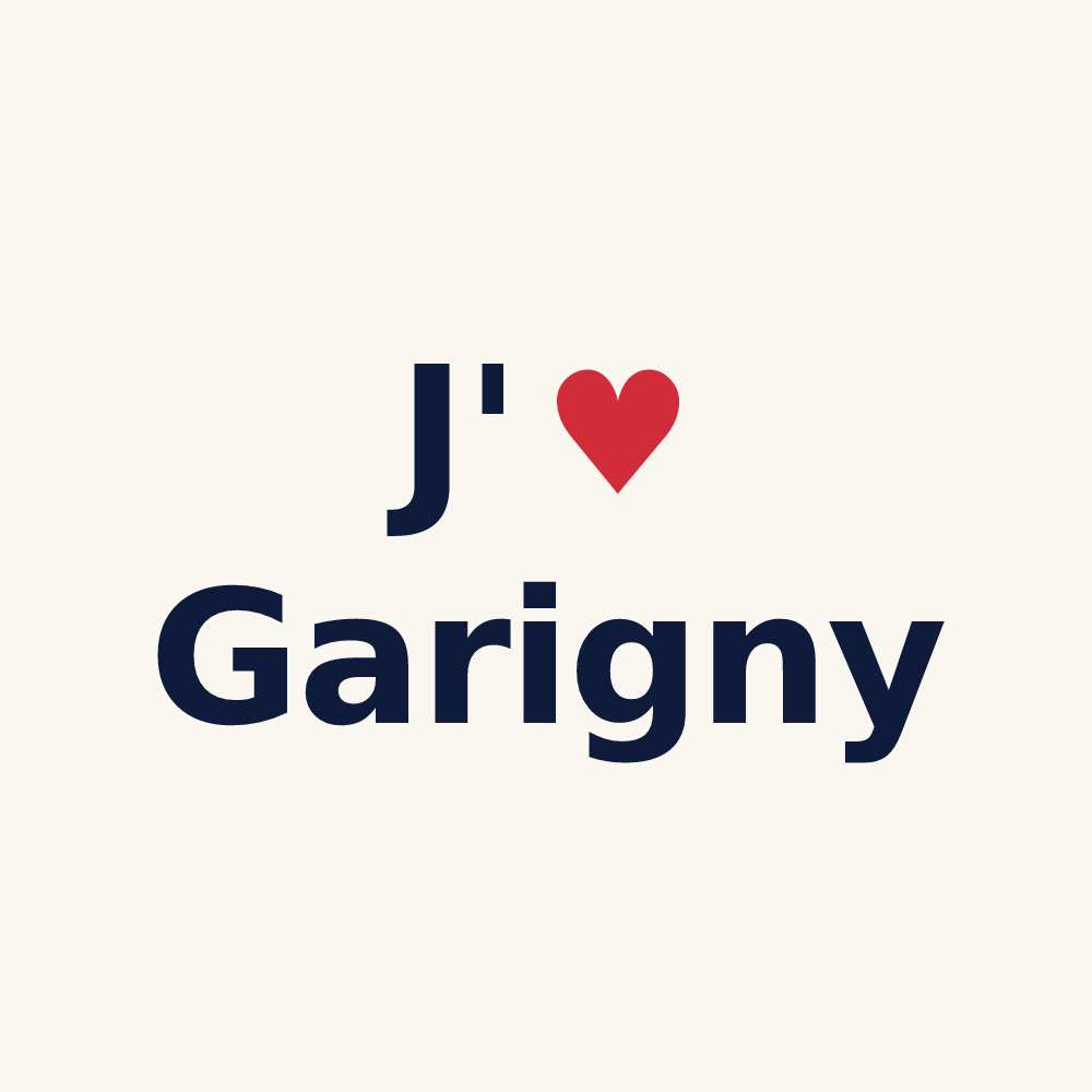 Tasse personnalisée Garigny — design J'aime Garigny