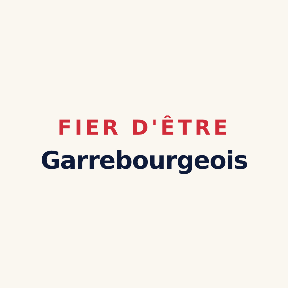 Tasse « Fier d'être Garrebourgeois » — design pour Garrebourg