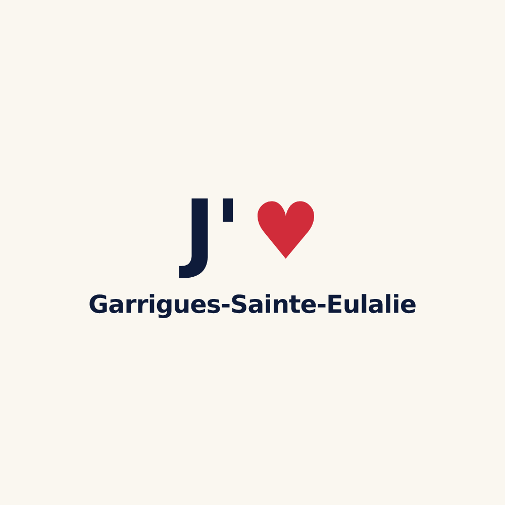 Tasse personnalisée Garrigues-Sainte-Eulalie — design J'aime Garrigues-Sainte-Eulalie
