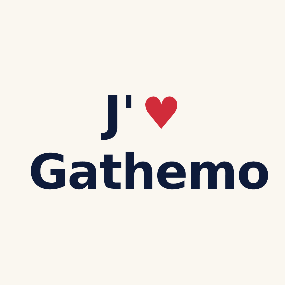 Tasse personnalisée Gathemo — design J'aime Gathemo