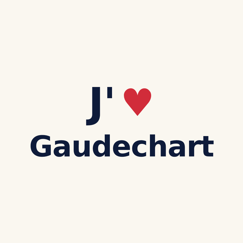 Tasse personnalisée Gaudechart — design J'aime Gaudechart