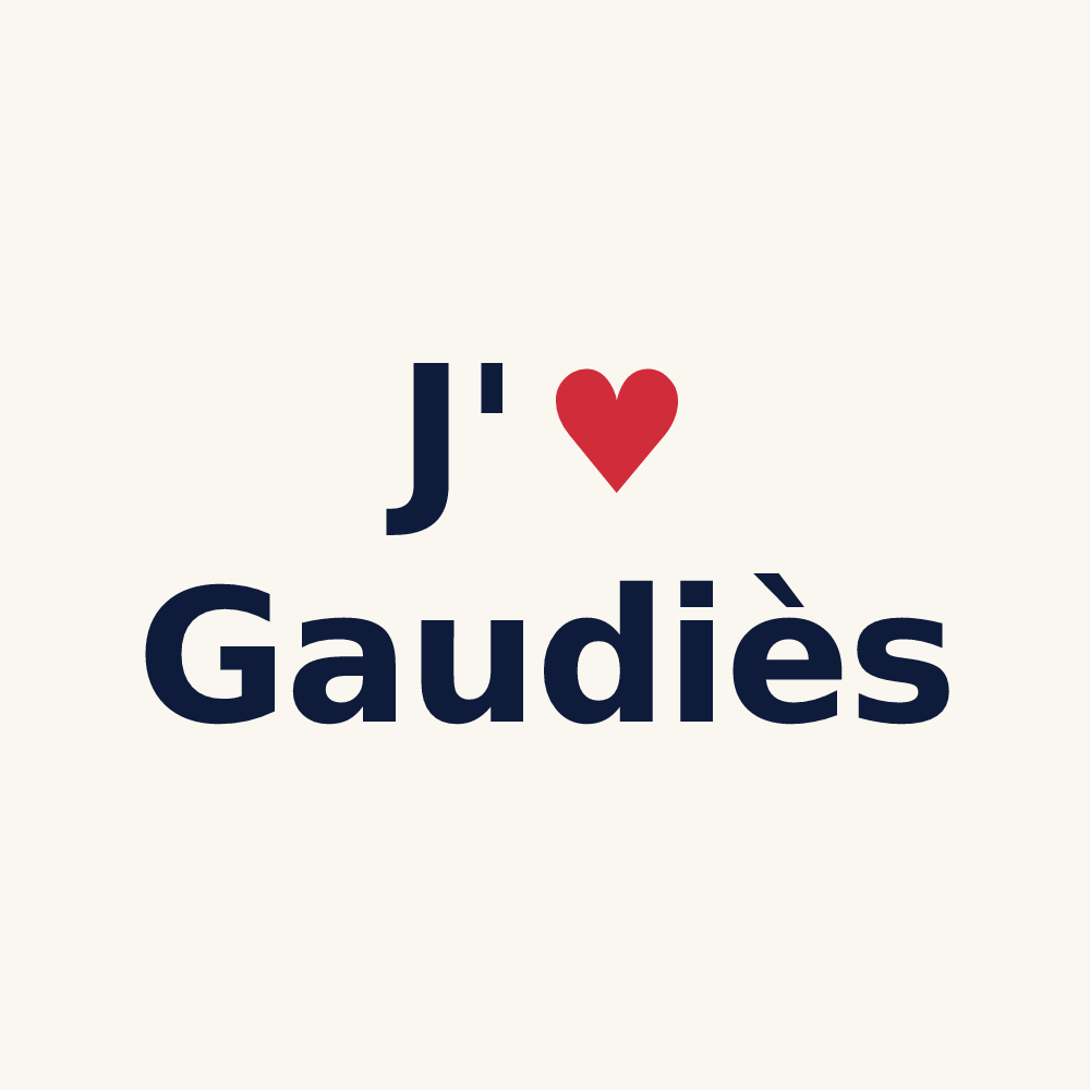 Tasse personnalisée Gaudiès — design J'aime Gaudiès