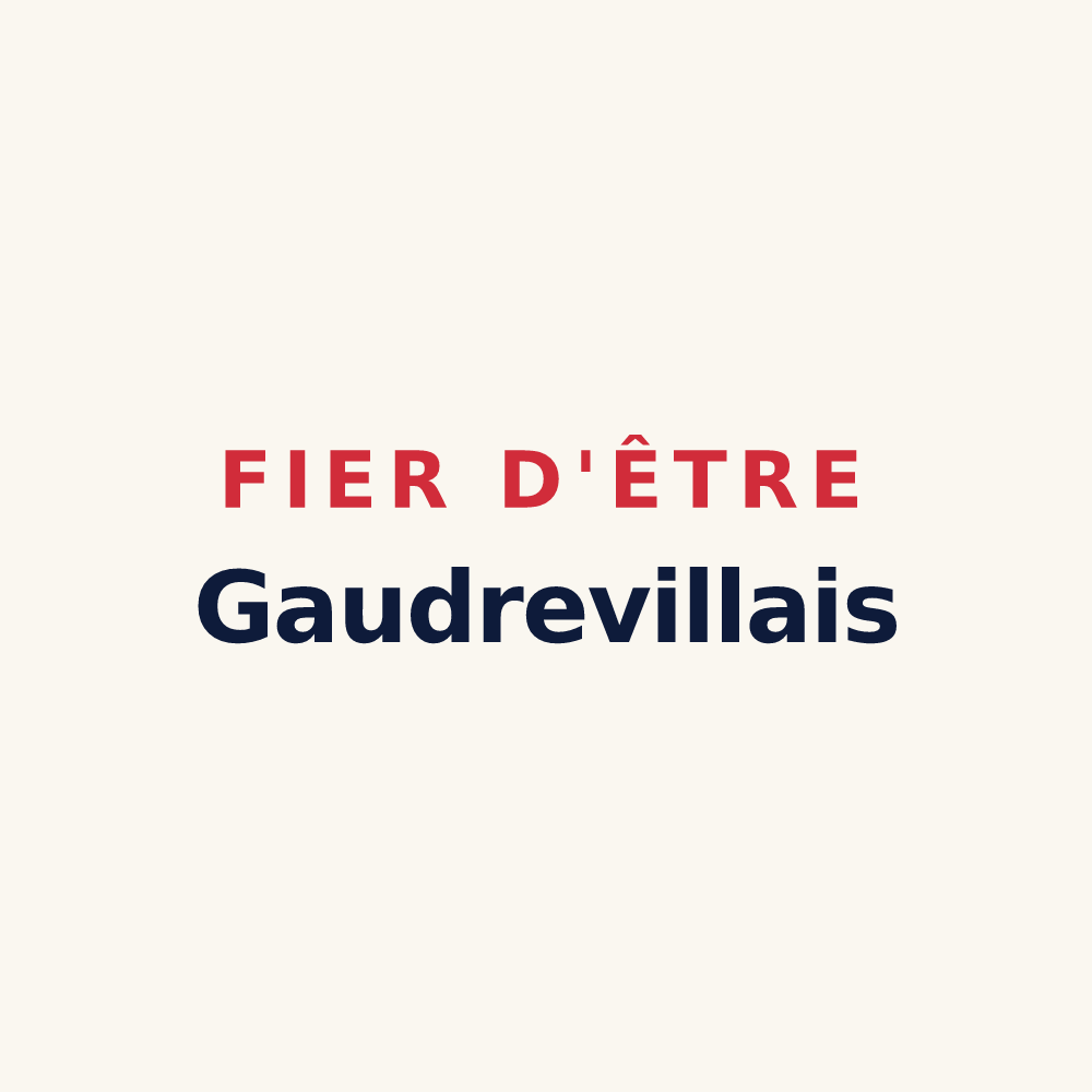 Tasse « Fier d'être Gaudrevillais » — design pour Gaudreville-la-Rivière