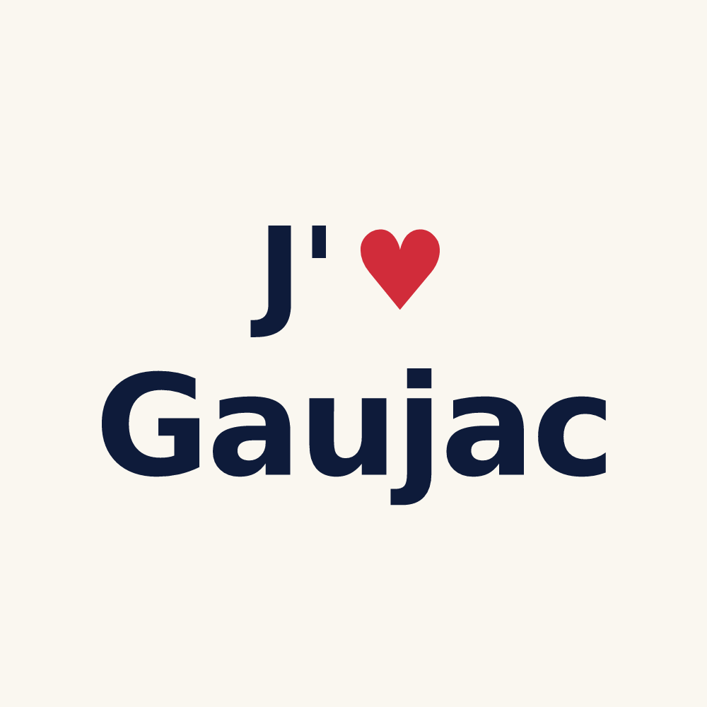 Tasse personnalisée Gaujac — design « J'aime Gaujac » imprimé sur la tasse