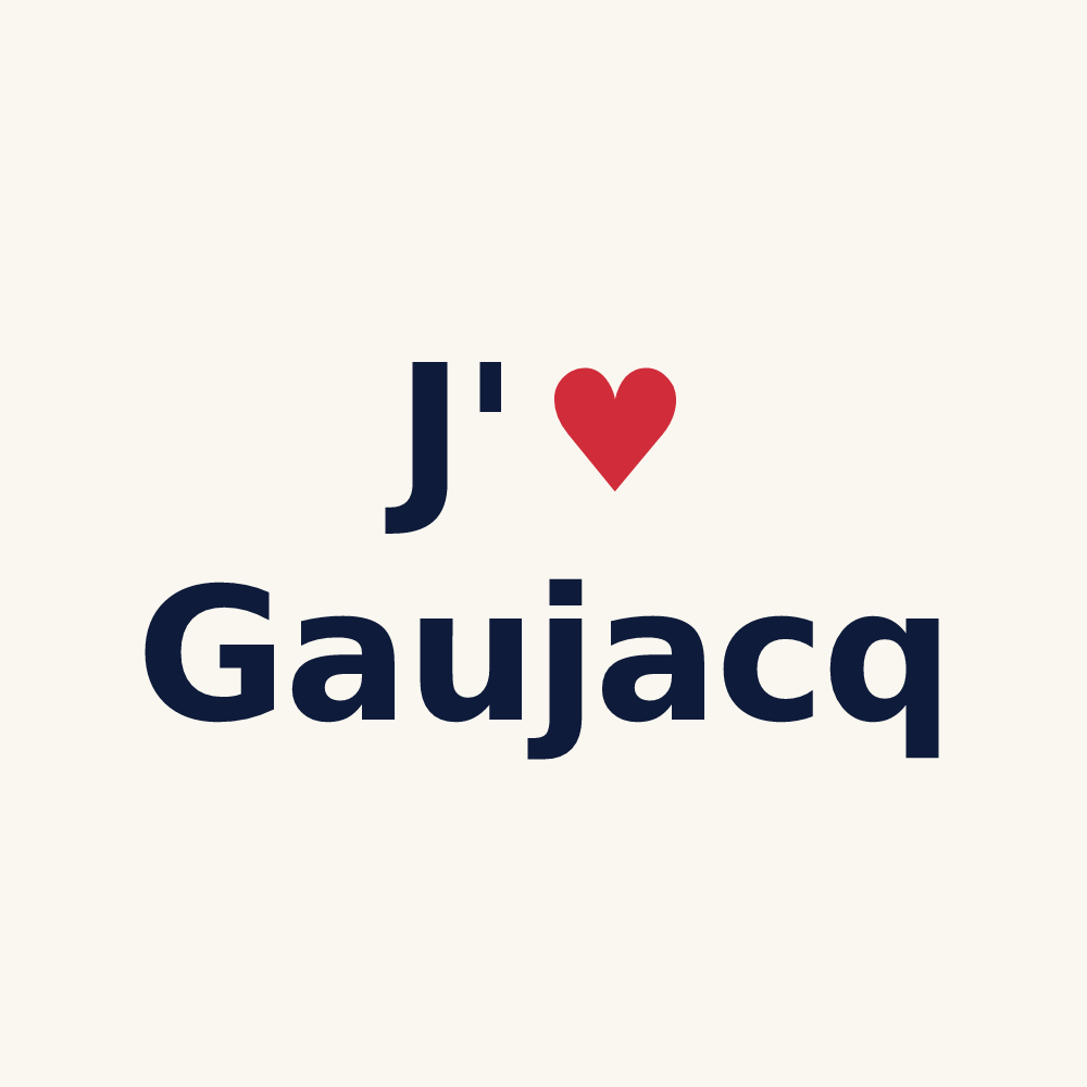 Tasse personnalisée Gaujacq — design J'aime Gaujacq