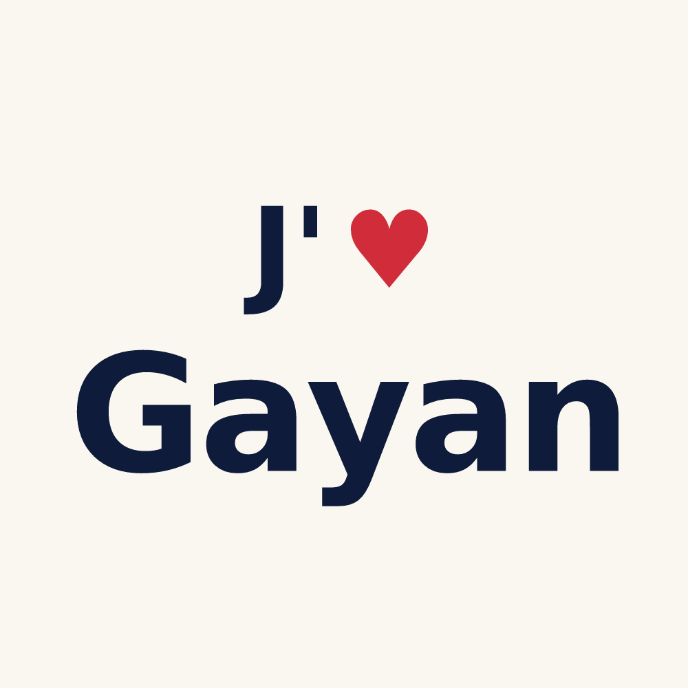 Tasse personnalisée Gayan — design J'aime Gayan