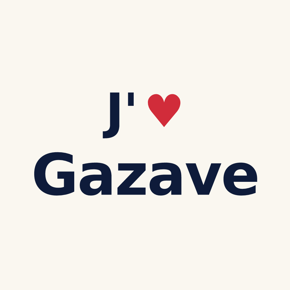Tasse personnalisée Gazave — design J'aime Gazave