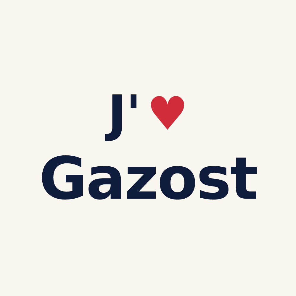 Tasse personnalisée Gazost — design J'aime Gazost