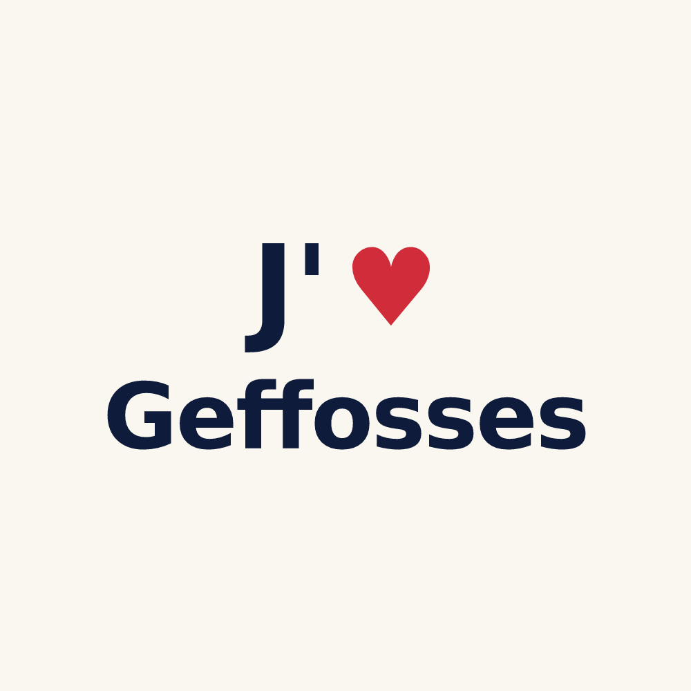 Tasse personnalisée Geffosses — design J'aime Geffosses