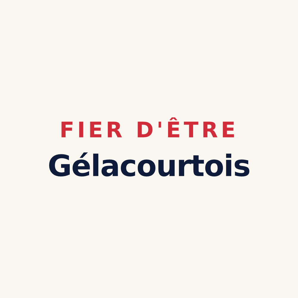 Tasse « Fier d'être Gélacourtois » — design pour Gélacourt