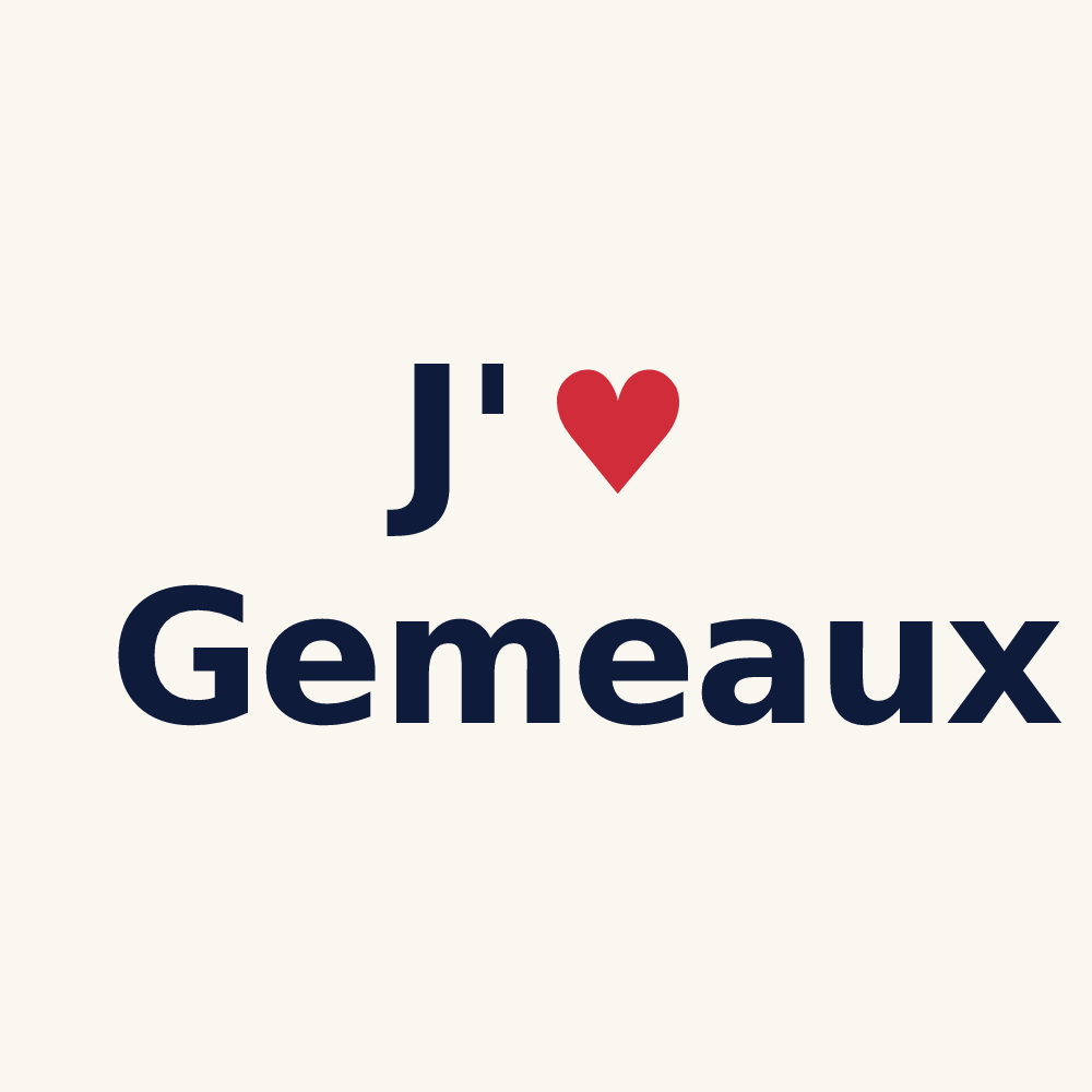 Tasse personnalisée Gemeaux — design J'aime Gemeaux