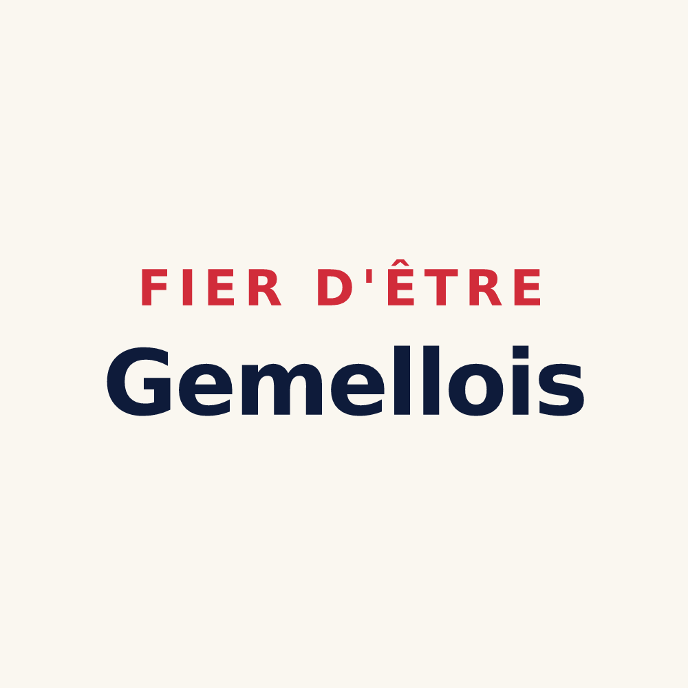 Tasse « Fier d'être Gemellois » — design pour Gemeaux