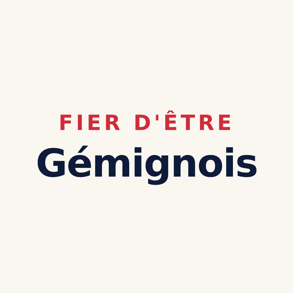 Tasse « Fier d'être Gémignois » — design pour Gémigny