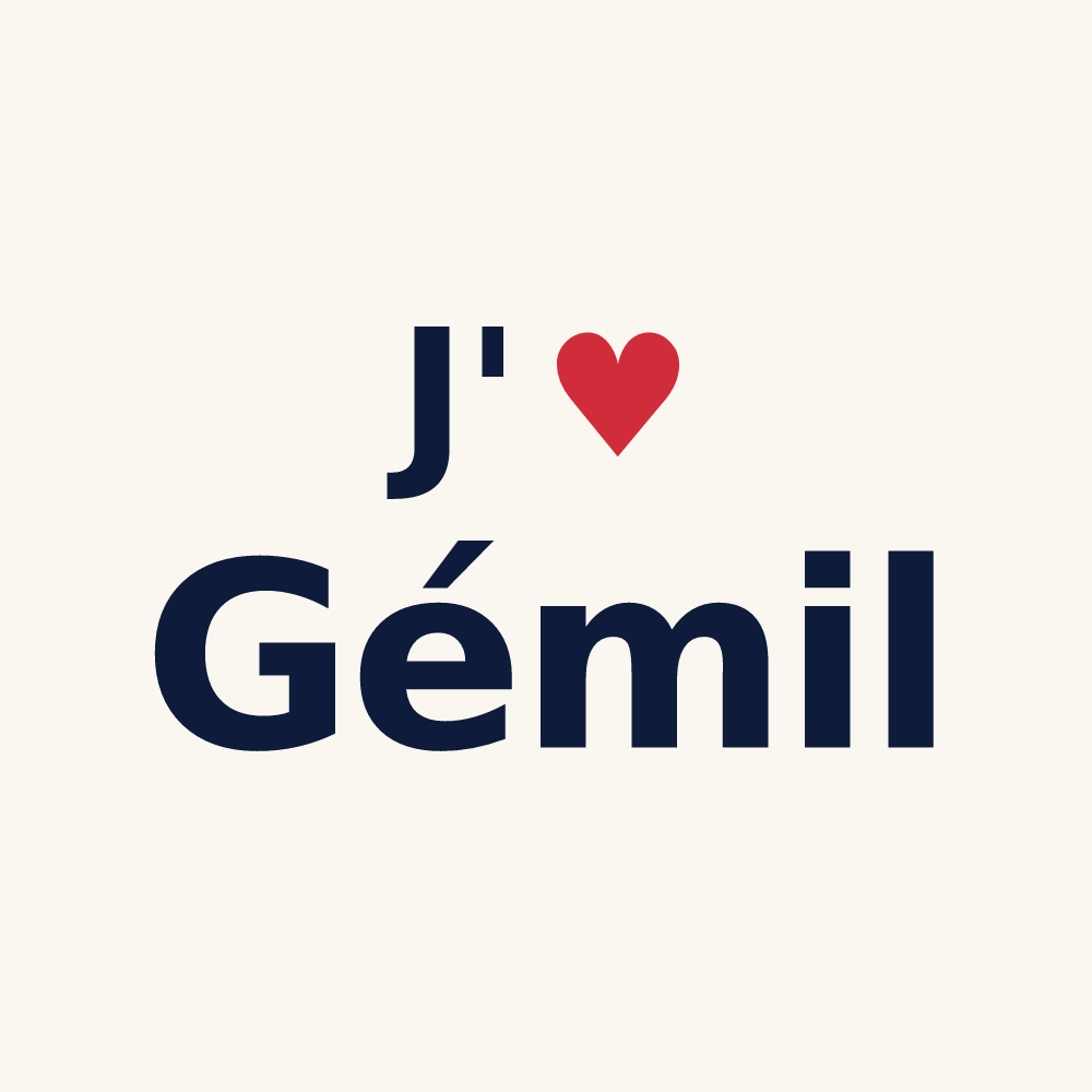 Tasse personnalisée Gémil — design J'aime Gémil