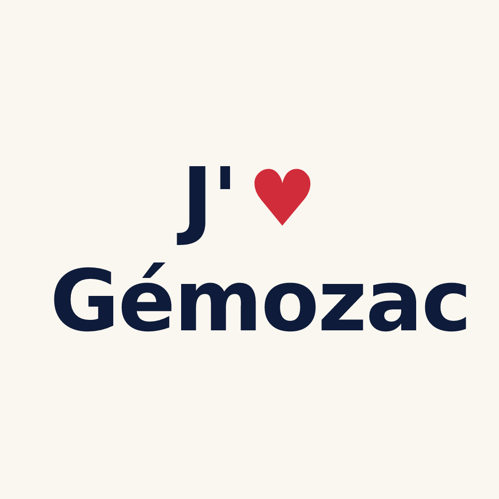 Tasse personnalisée Gémozac — design J'aime Gémozac
