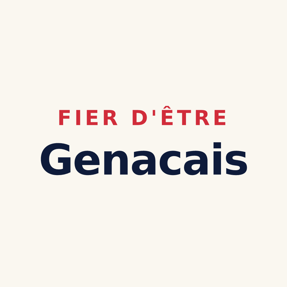 Tasse « Fier d'être Genacais » — design pour Genac-Bignac