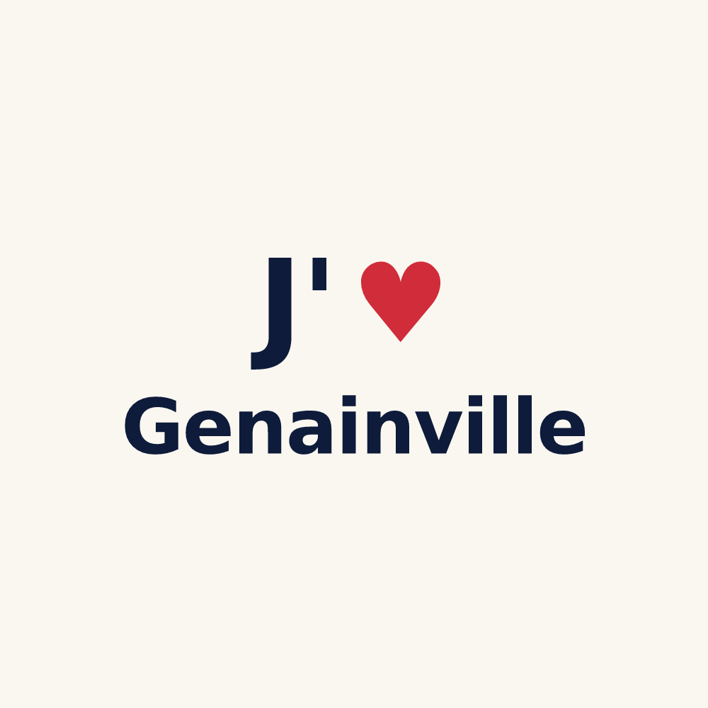 Tasse personnalisée Genainville — design J'aime Genainville