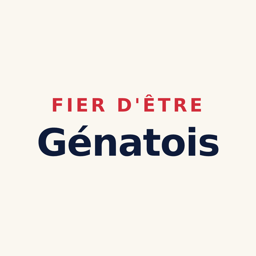 Tasse « Fier d'être Génatois » — design pour Génat
