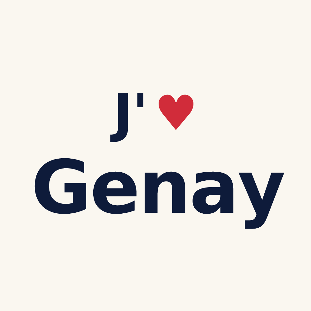 Tasse personnalisée Genay — design J'aime Genay