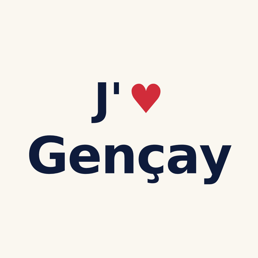 Tasse personnalisée Gençay — design J'aime Gençay