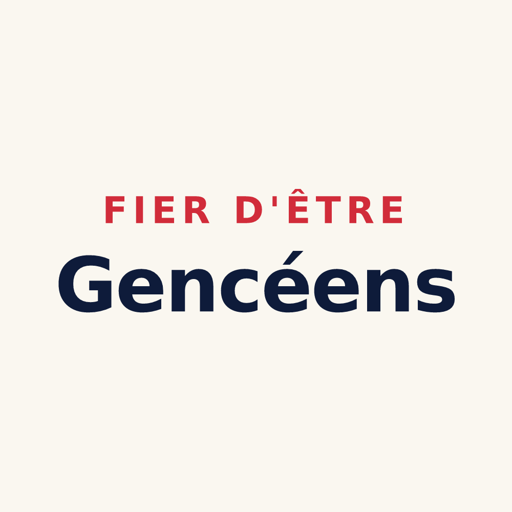 Tasse « Fier d'être Gencéens » — design pour Gençay