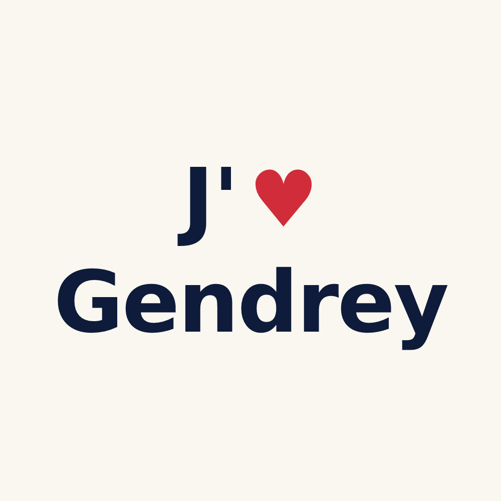 Tasse personnalisée Gendrey — design J'aime Gendrey