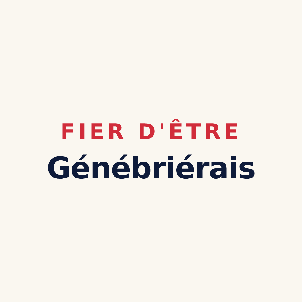 Tasse « Fier d'être Génébriérais » — design pour Génébrières