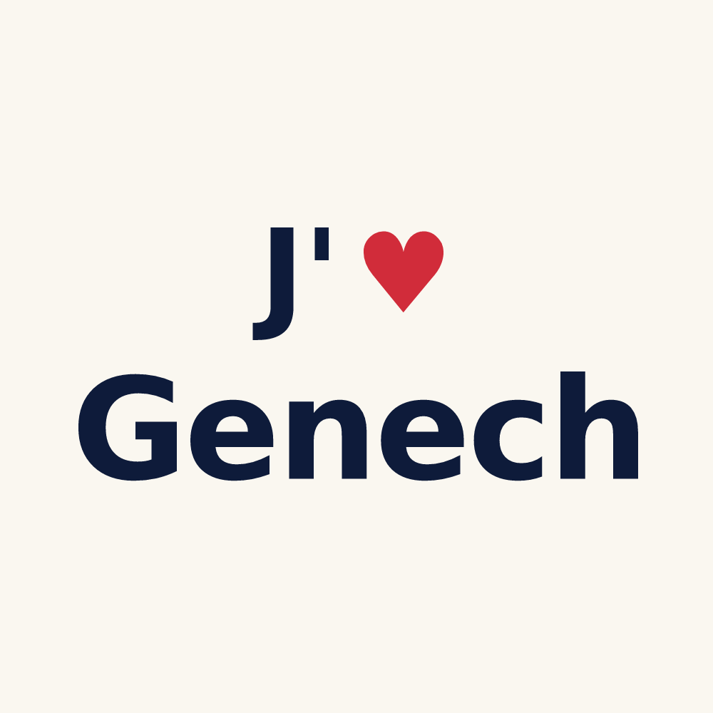 Tasse personnalisée Genech — design J'aime Genech