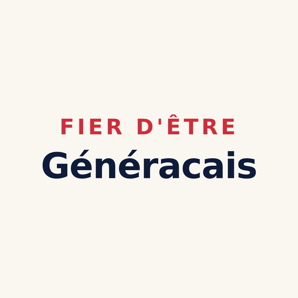 Tasse « Fier d'être Généracais » — design pour Générac