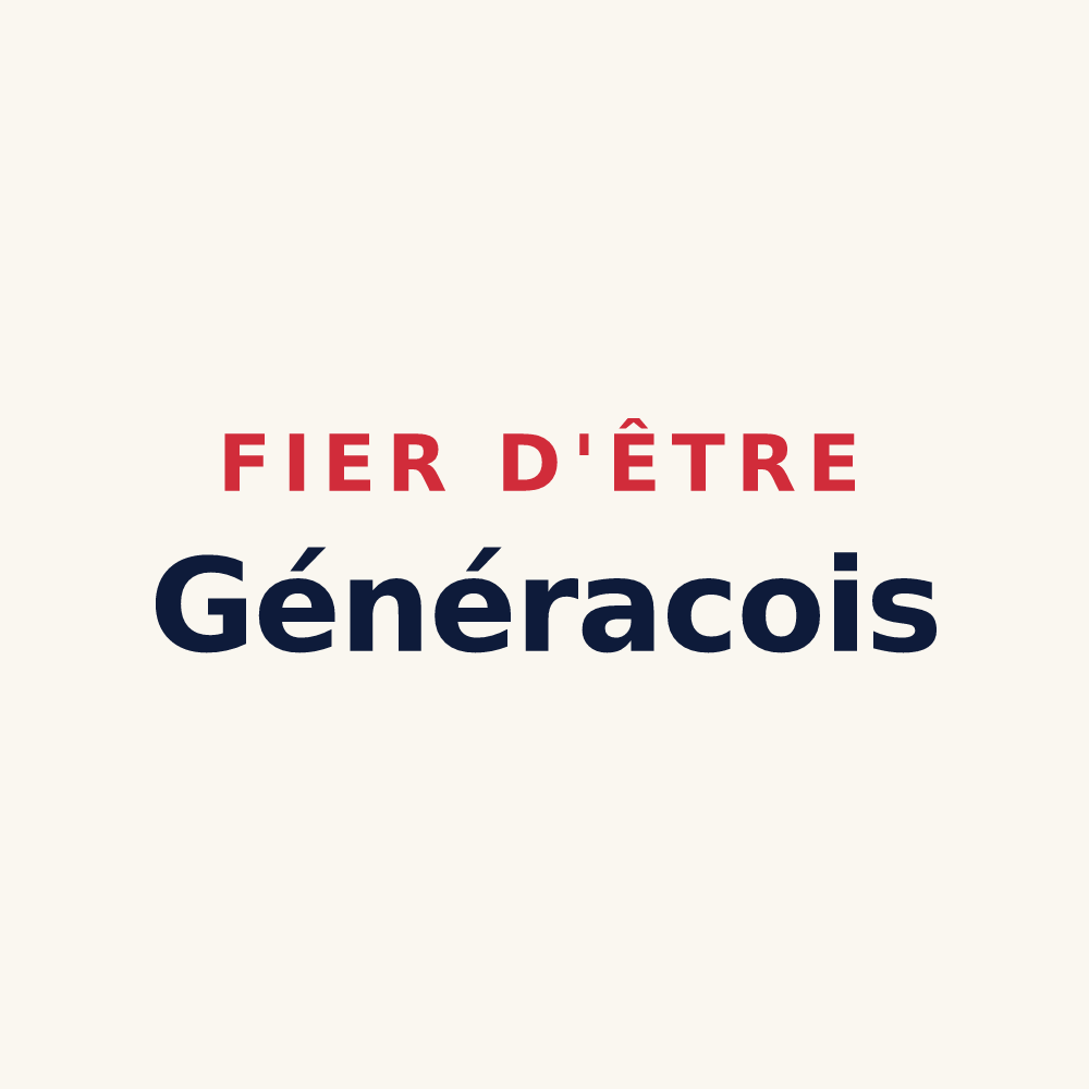 Tasse « Fier d'être Généracois » — design pour Générac