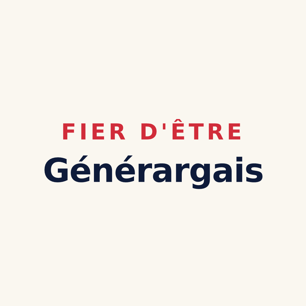 Tasse « Fier d'être Générargais » — design pour Générargues