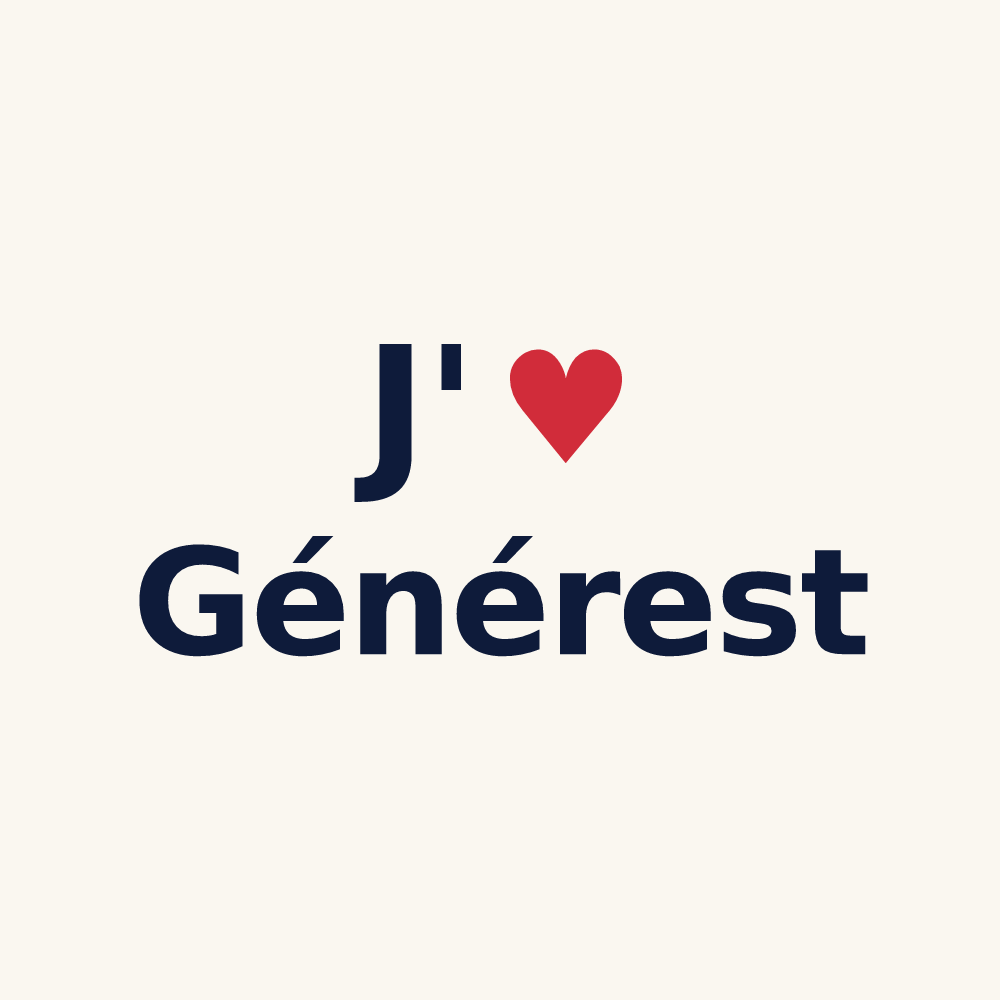 Tasse personnalisée Générest — design J'aime Générest