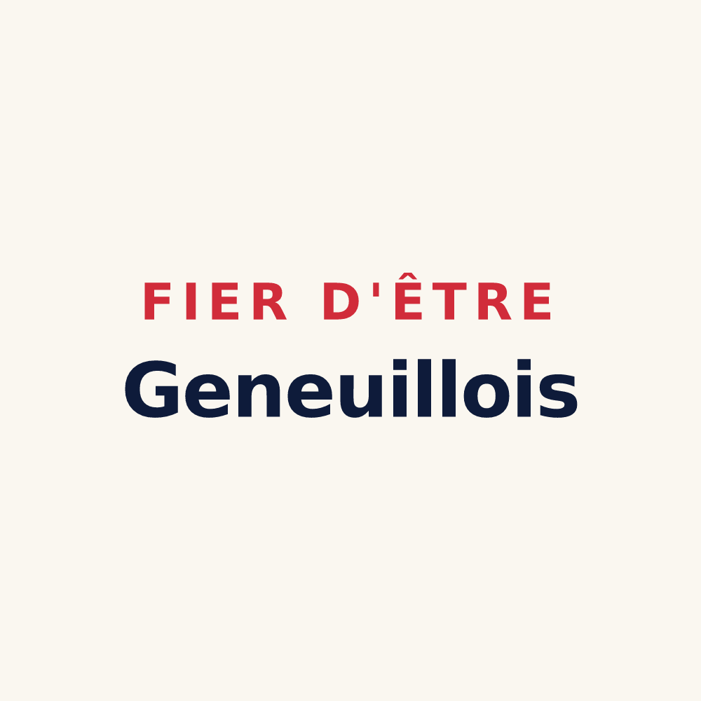 Tasse « Fier d'être Geneuillois » — design pour Geneuille