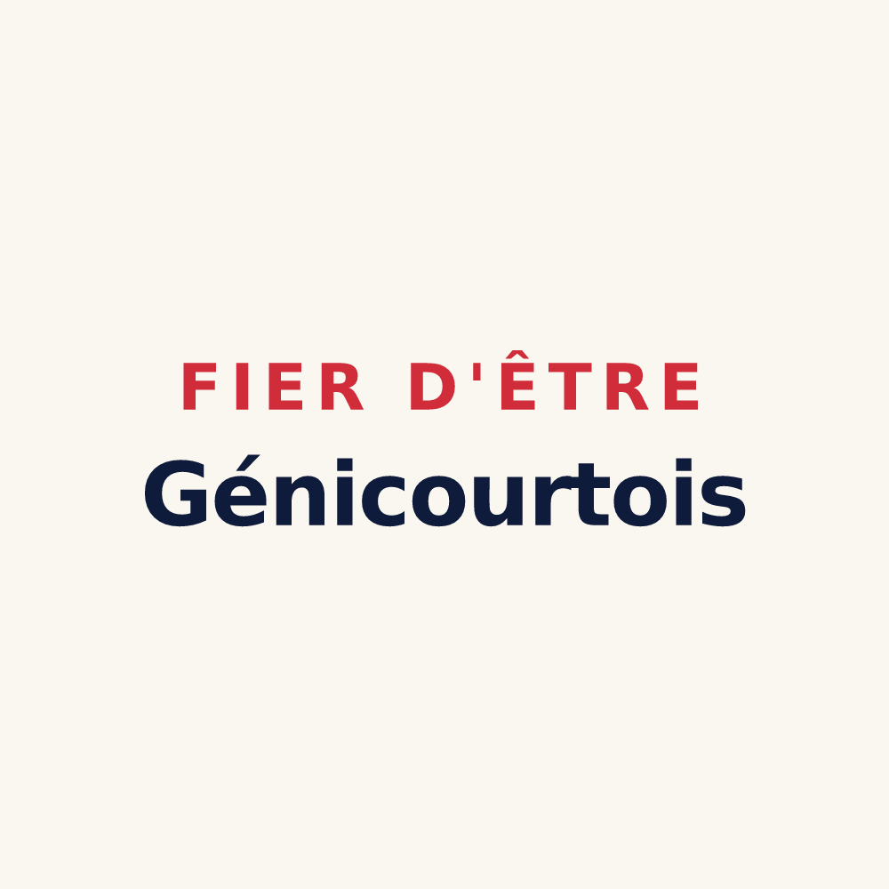Tasse « Fier d'être Génicourtois » — design pour Génicourt-sur-Meuse