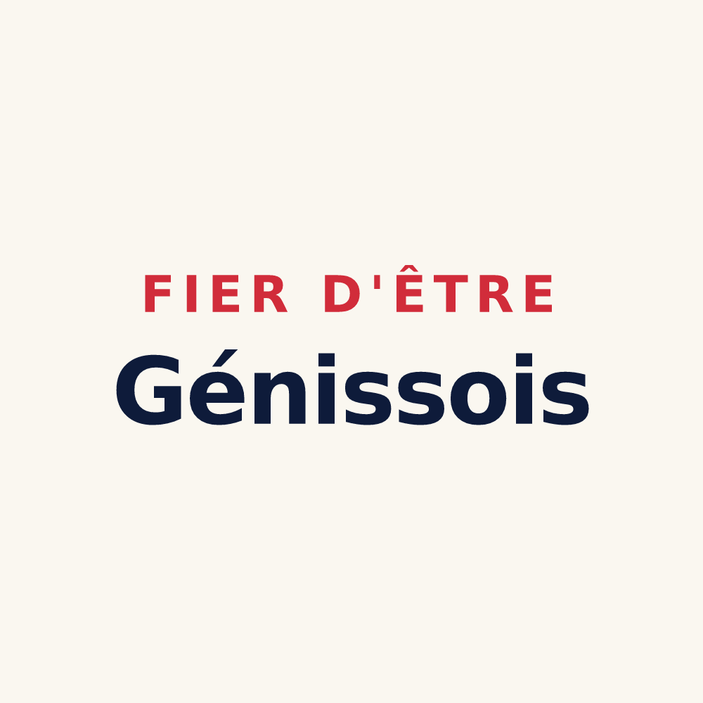 Tasse « Fier d'être Génissois » — design pour Génis