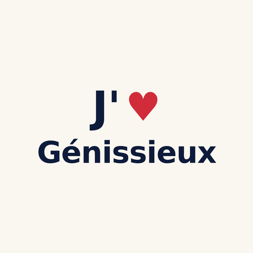 Tasse personnalisée Génissieux — design J'aime Génissieux