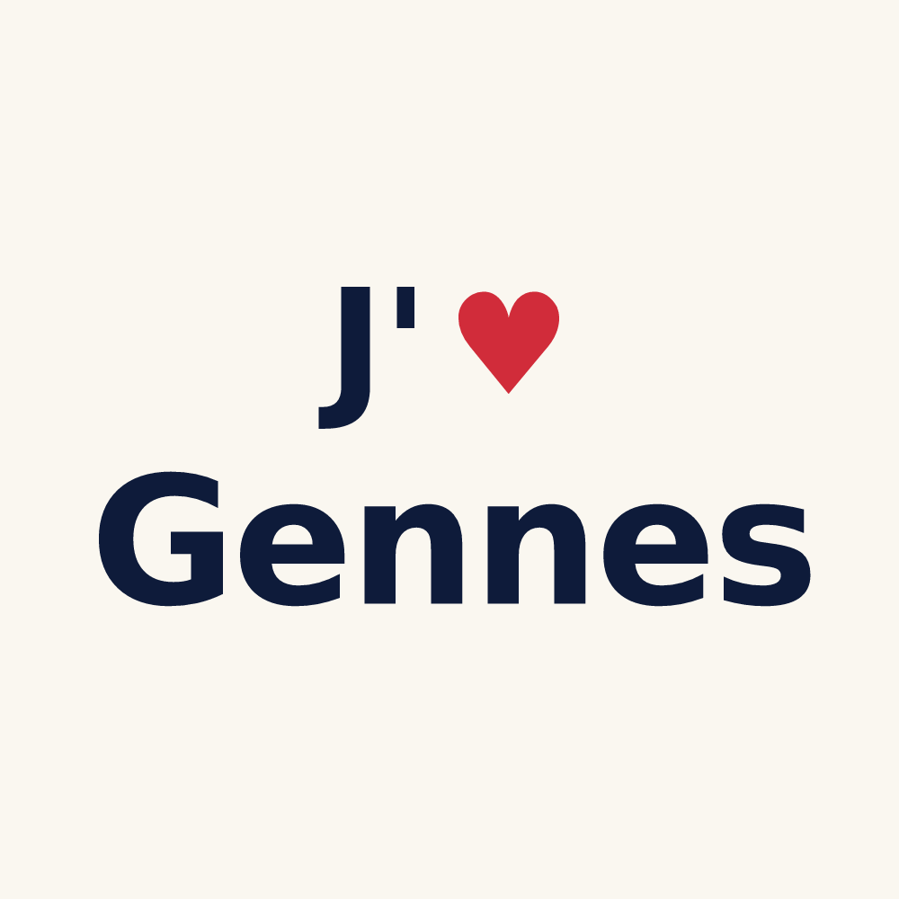 Tasse personnalisée Gennes — design J'aime Gennes