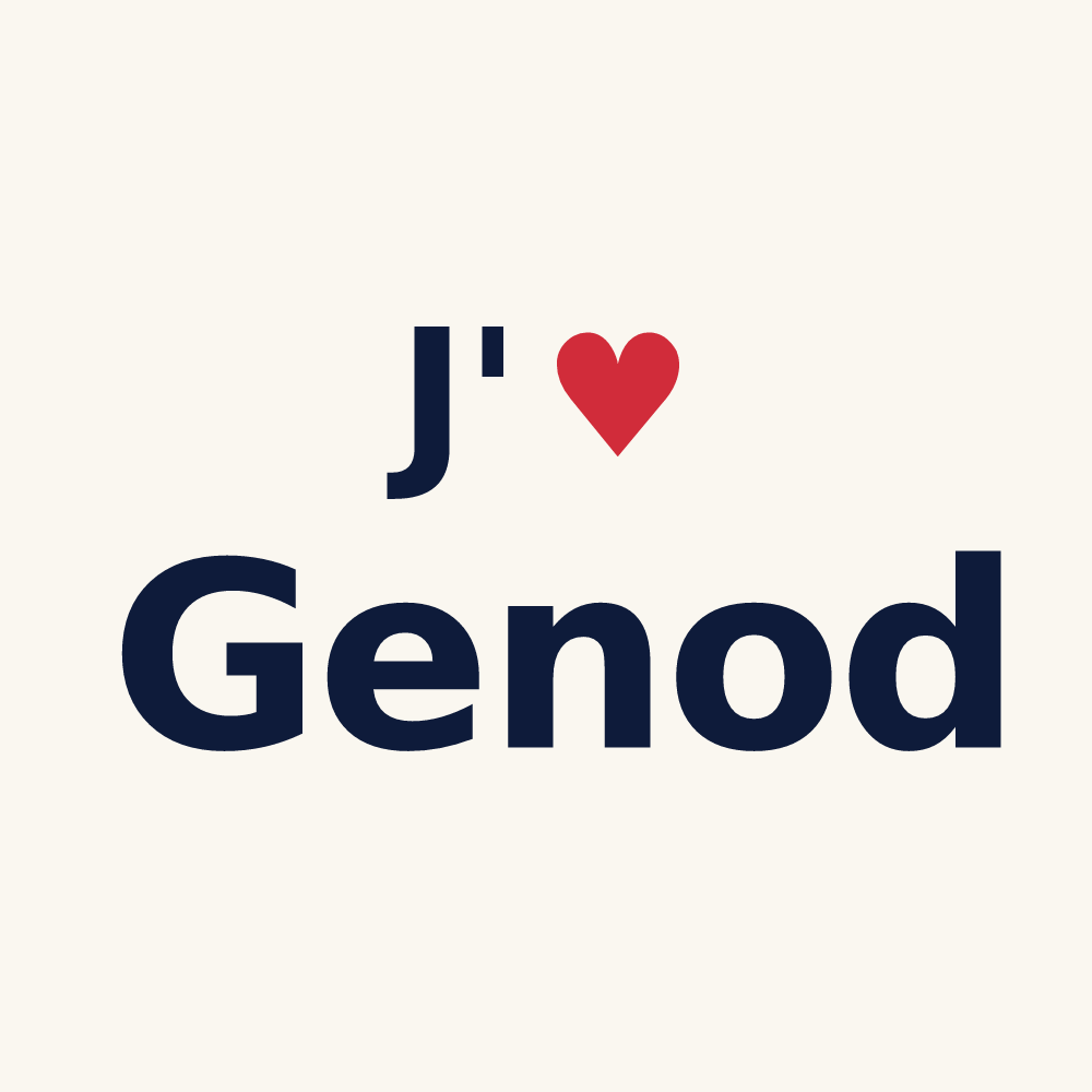 Tasse personnalisée Genod — design J'aime Genod