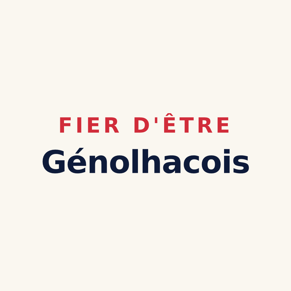 Tasse « Fier d'être Génolhacois » — design pour Génolhac